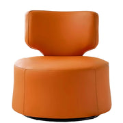 LIVARA FC1007 Faux Leather Manual Rocking Swivel Minimalist Leisure Chair