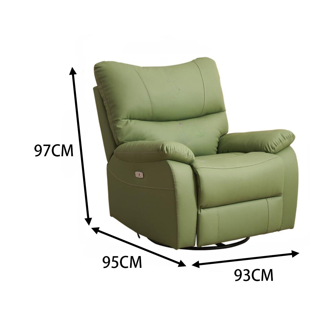 LIVARA FC1017 Scratch-Resistant Faux Leather Manual Swivel Rocking Cozy Leisure Chair