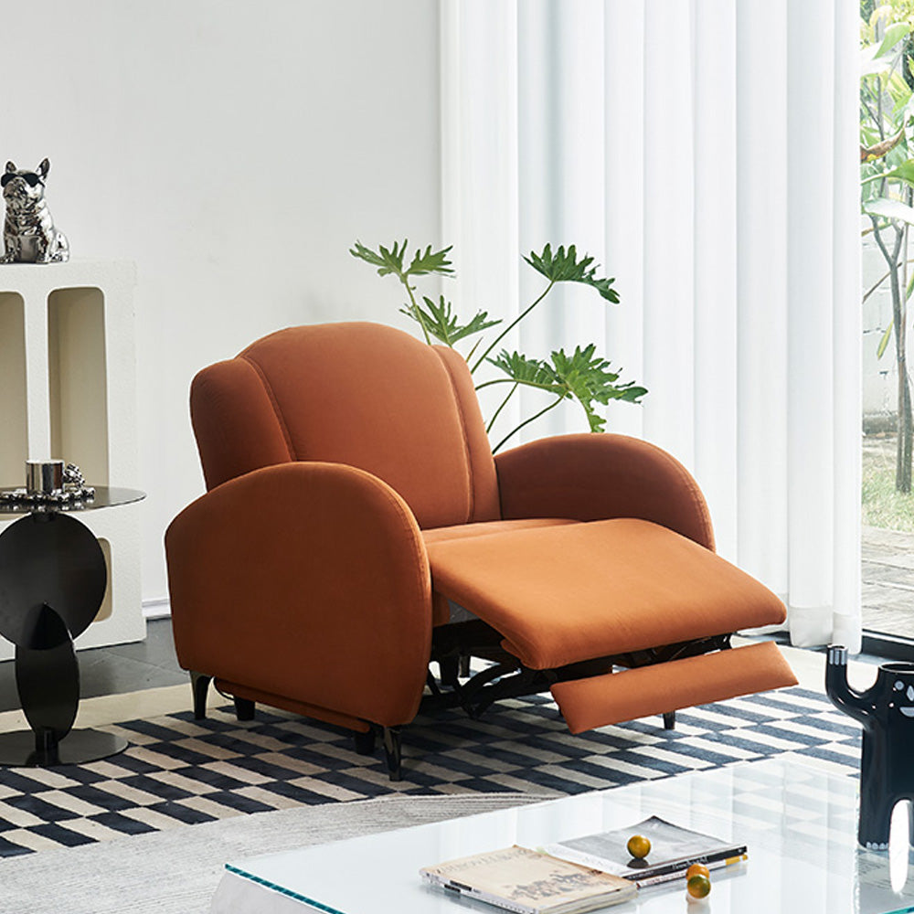 LIVARA FC1019 Suede Fabric Electric Reclining USB Leisure Chair