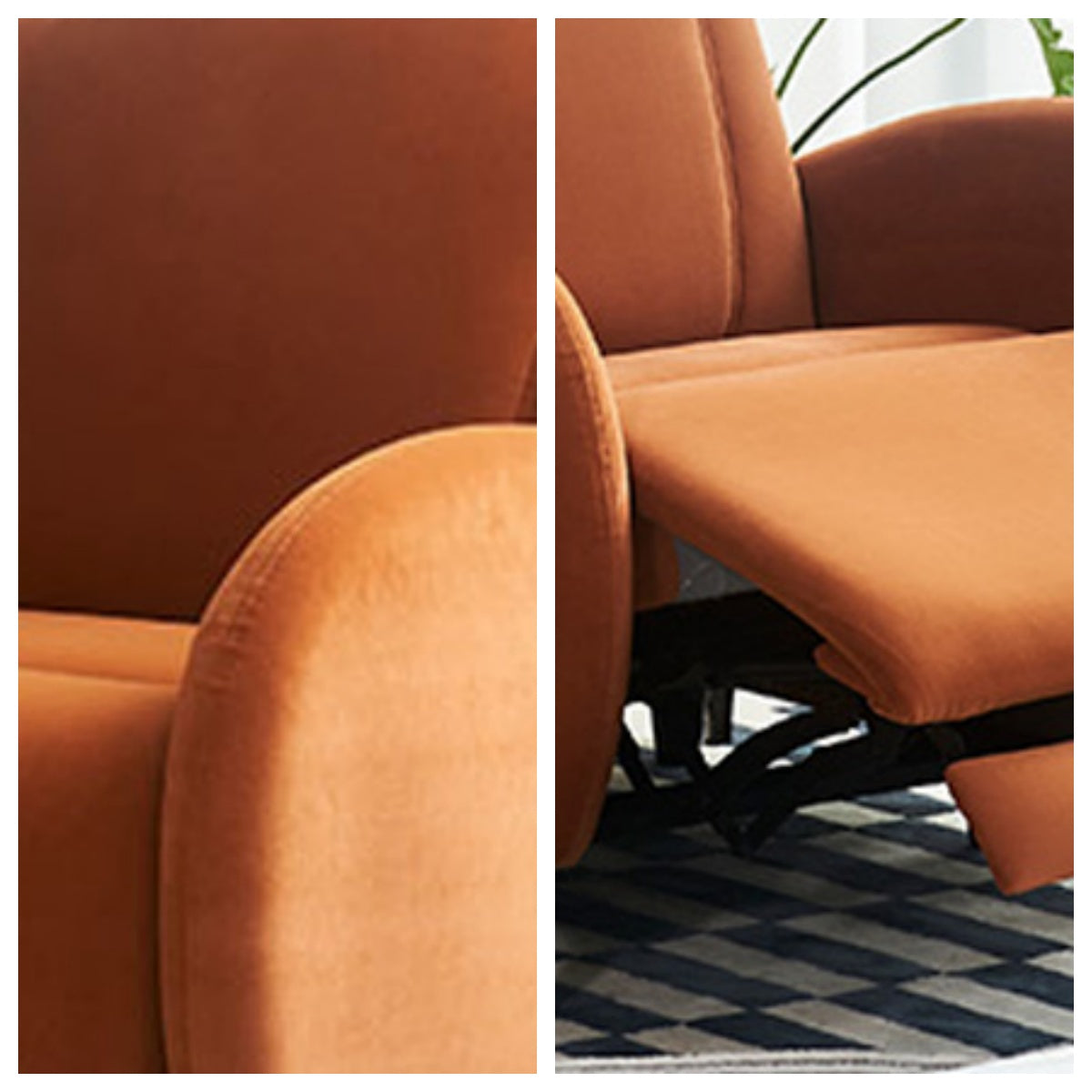 LIVARA FC1019 Suede Fabric Electric Reclining USB Leisure Chair