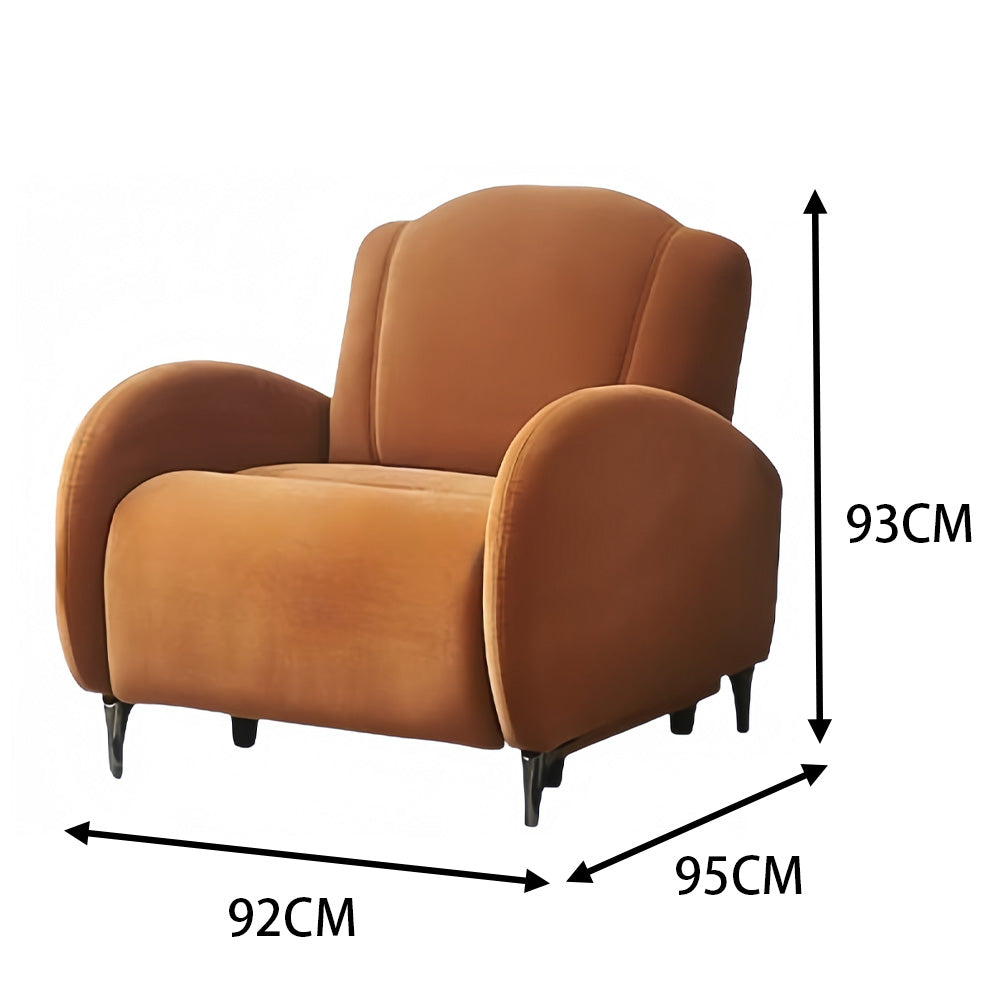 LIVARA FC1019 Suede Fabric Electric Reclining USB Leisure Chair