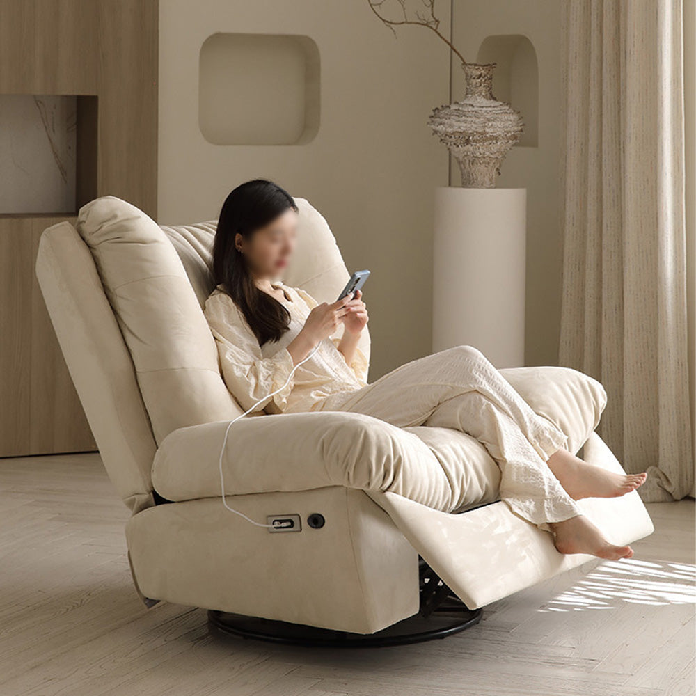 LIVARA FC1035 Solid Wood Frame High-Resilience Foam Feather Leisure Chair