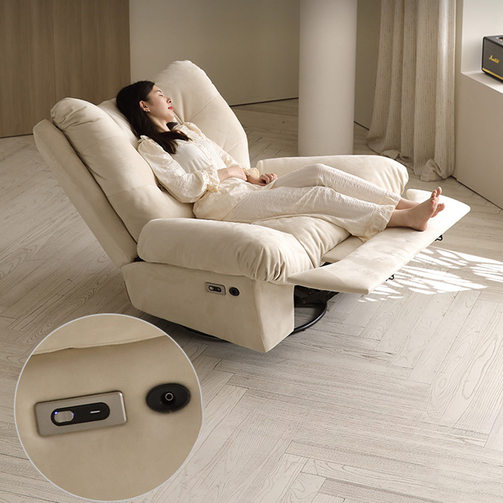 LIVARA FC1035 Solid Wood Frame High-Resilience Foam Feather Leisure Chair