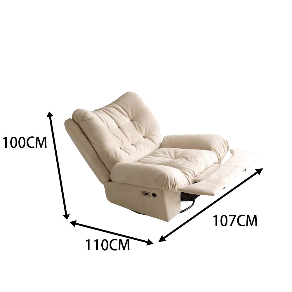 LIVARA FC1035 Solid Wood Frame High-Resilience Foam Feather Leisure Chair