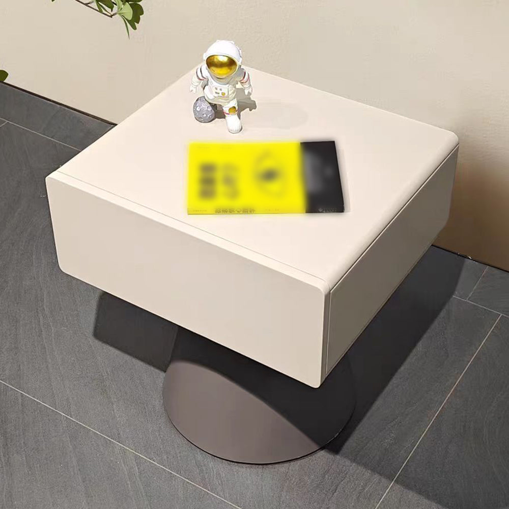 LIVARA NT1004 Modern Minimalist Style Nightstand With Simple Storage - Beige & Gray