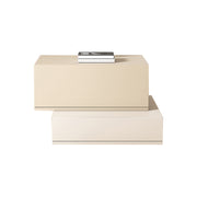 LIVARA NT1008 Minimalist-Style Bedside Table With Simple Storage And Compact Side Table - Apricot & Beige