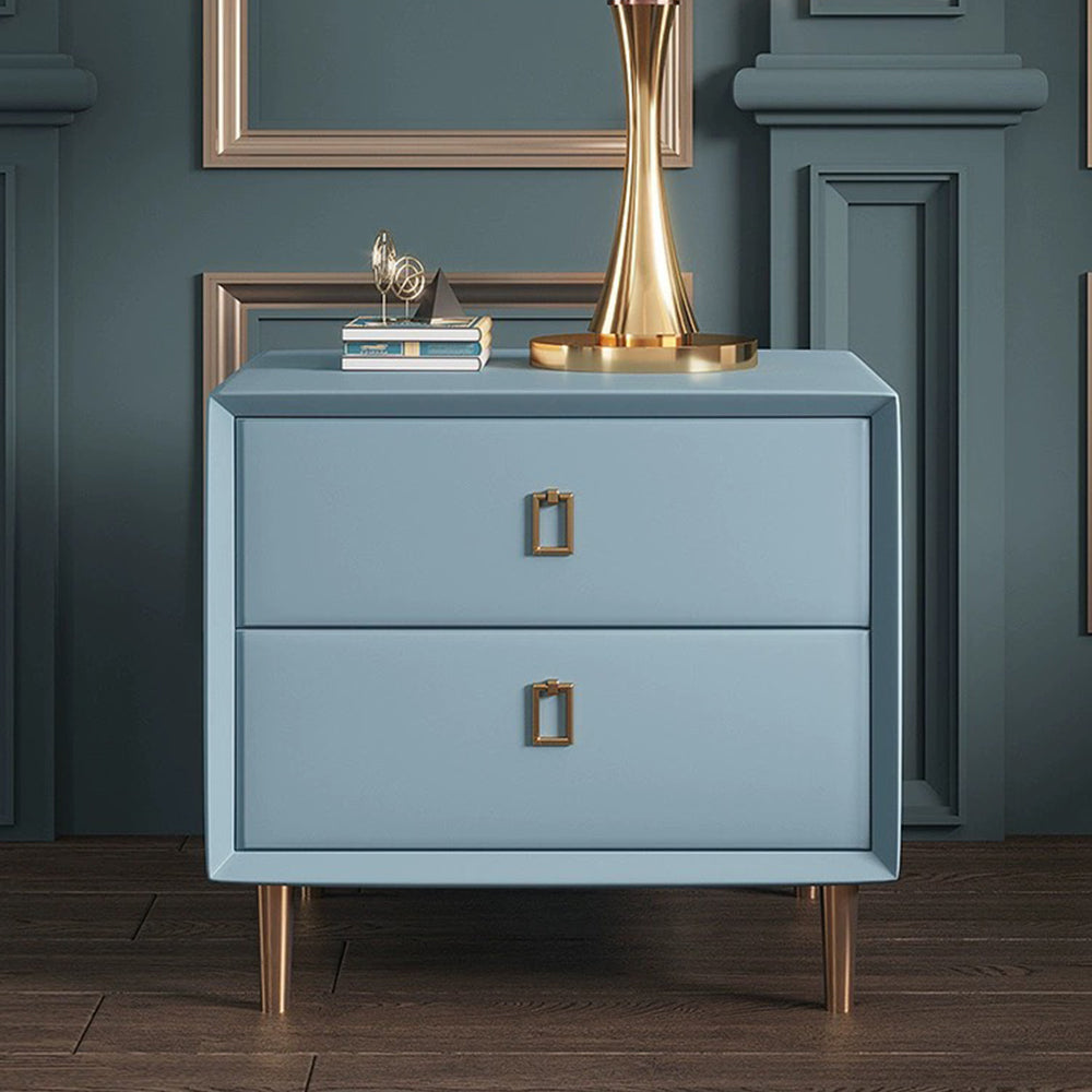 LIVARA NT1028 Modern Luxury Style Faux Leather Bedside Table / Side Table