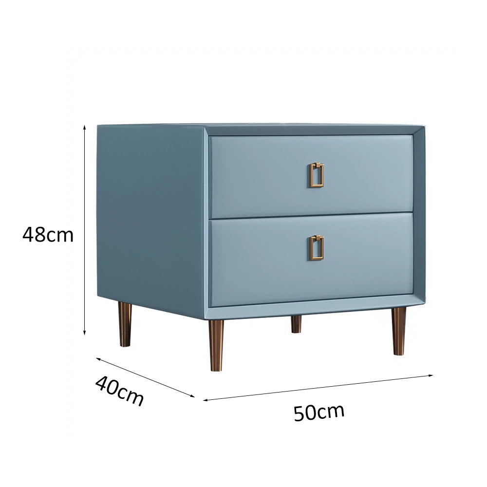 LIVARA NT1028 Modern Luxury Style Faux Leather Bedside Table / Side Table