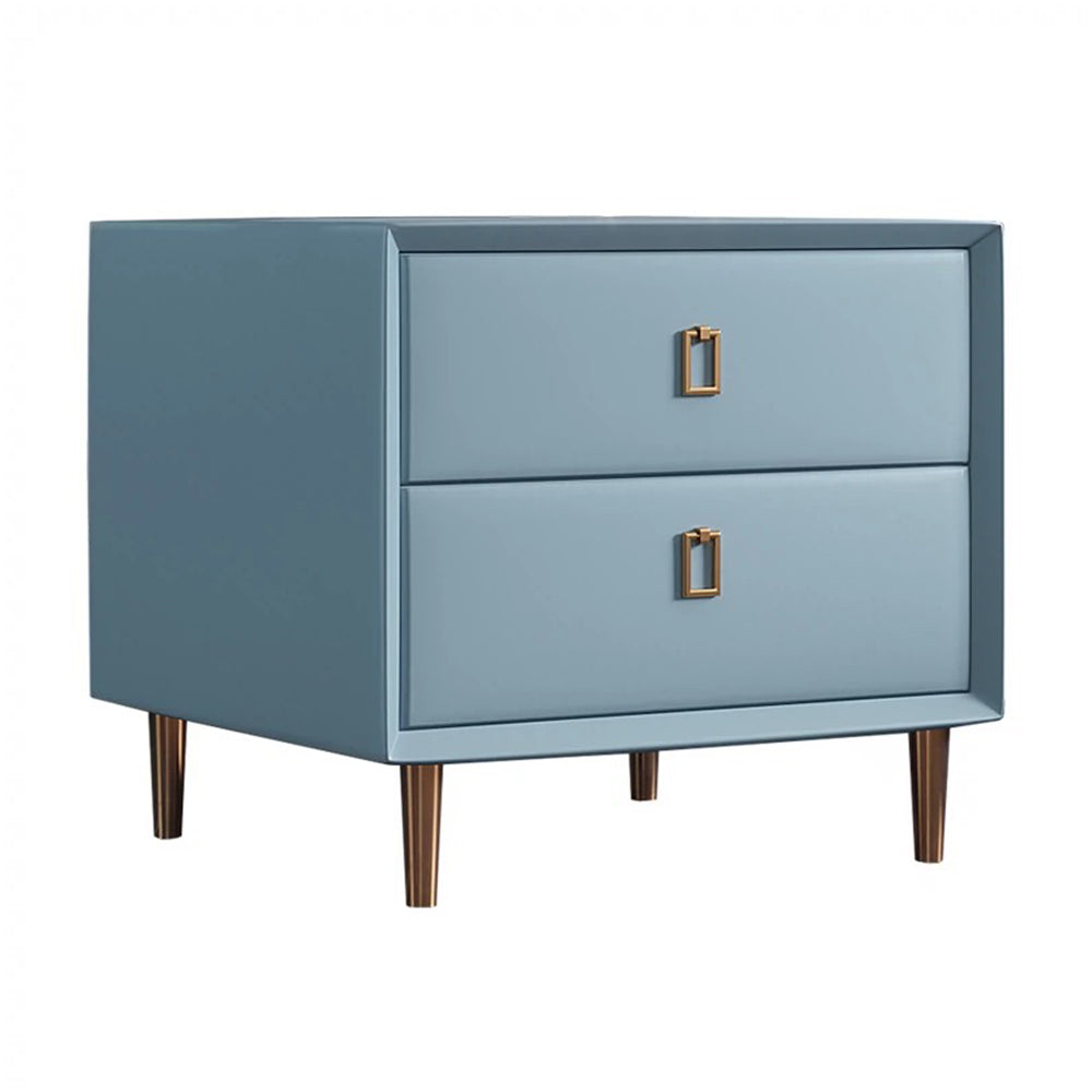 LIVARA NT1028 Modern Luxury Style Faux Leather Bedside Table / Side Table