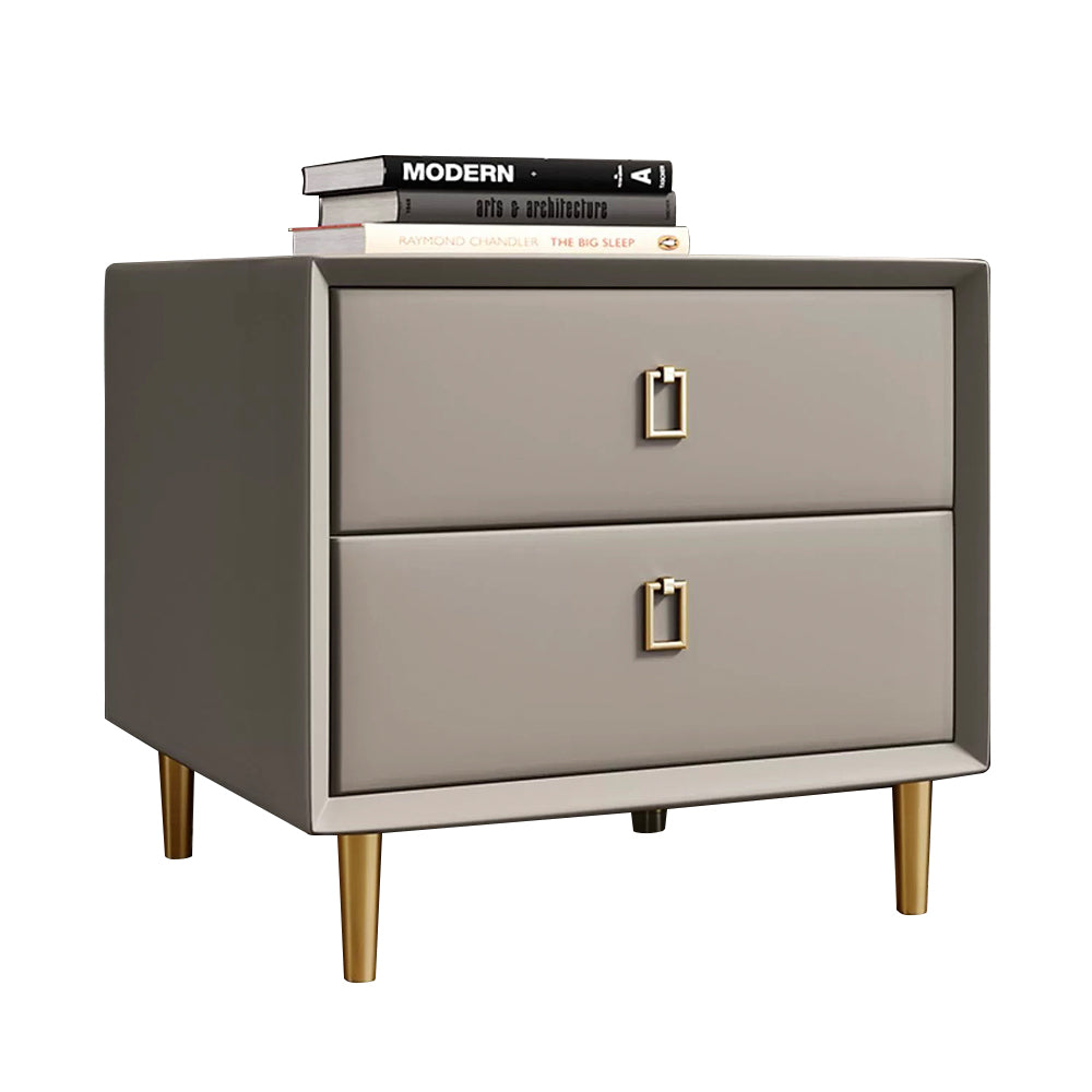 LIVARA NT1028 Modern Luxury Style Faux Leather Bedside Table / Side Table