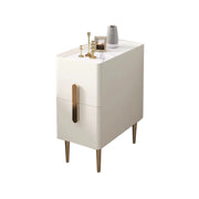 LIVARA NT1032 Modern Luxury Style MDF Mini Size Bedside Table With Sintered Stone Top / Small Side Table