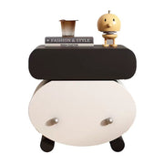 LIVARA NT1383 Minimalist MDF Cabinet with Solid Wood Drawer and Painted Finish Bedside Table