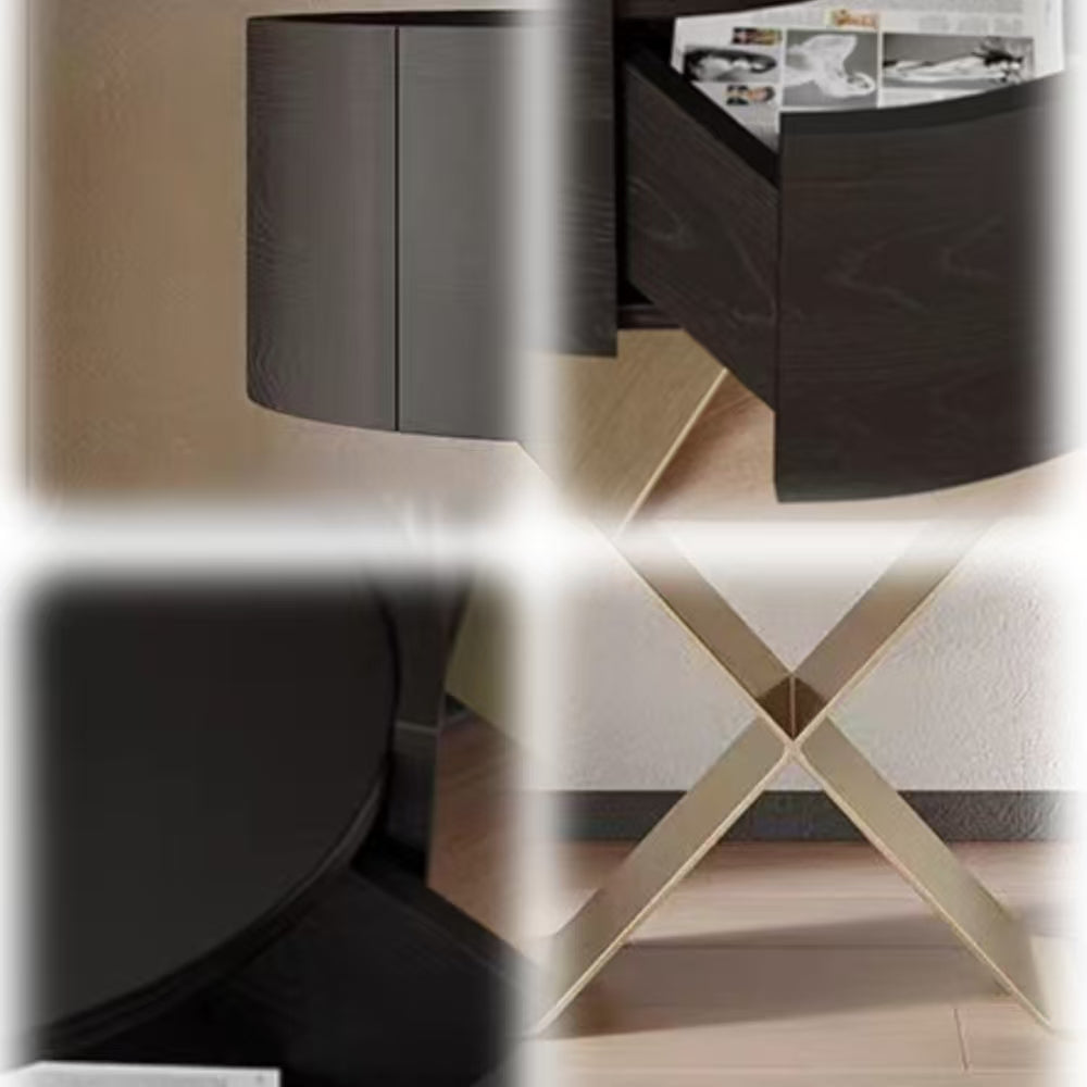LIVARA NT1391 Stainless Steel Base Soft-Close Rail Bedside Table