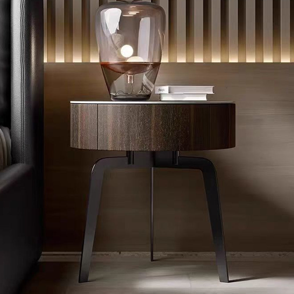 LIVARA NT1392 Eco-Friendly Board Solid Wood Drawer Hardware Base Bedside Table