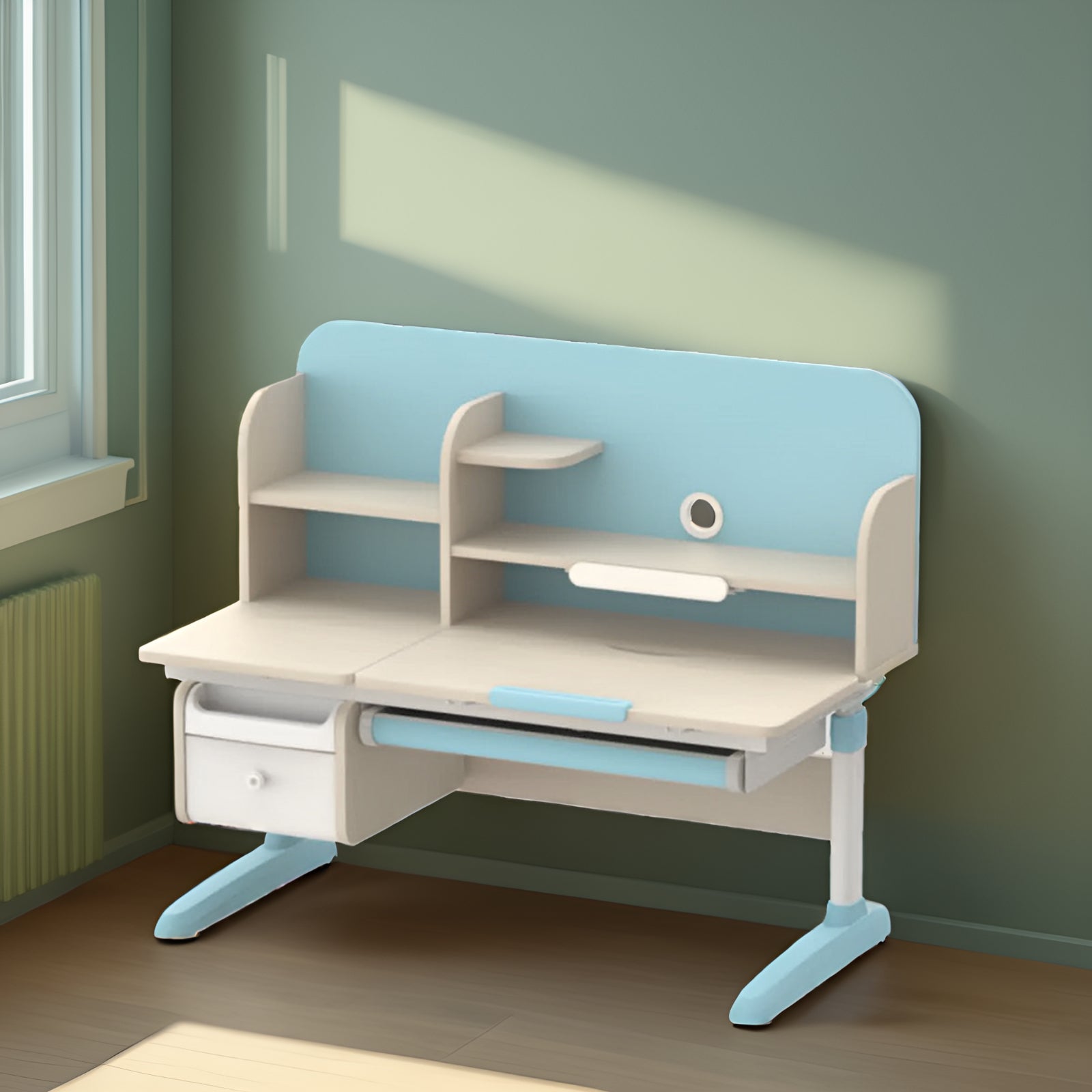 LIVARA DW120B 120cm Children Kids Ergonomic Study Desk Height Adjustable