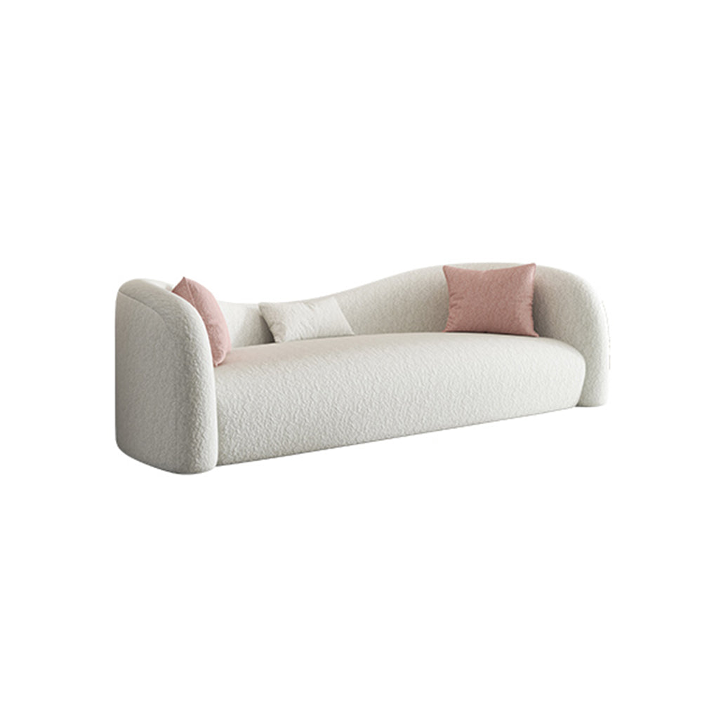 LIVARA SM1004 240cm Length Butterfly-shaped Backrest Sofa Solid Wood Frame - Beige