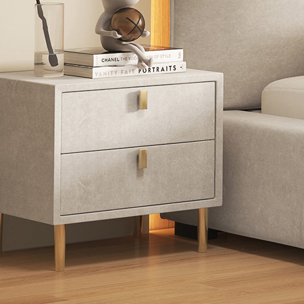 LIVARA SM1020 150/180cm Matte Fabric Sensor Light Bed With Two Bedside Tables