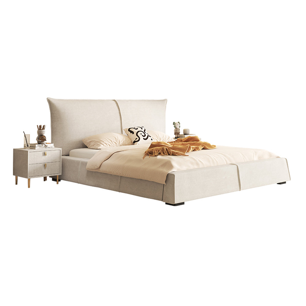 LIVARA SM1020 150/180cm Matte Fabric Sensor Light Bed With Two Bedside Tables