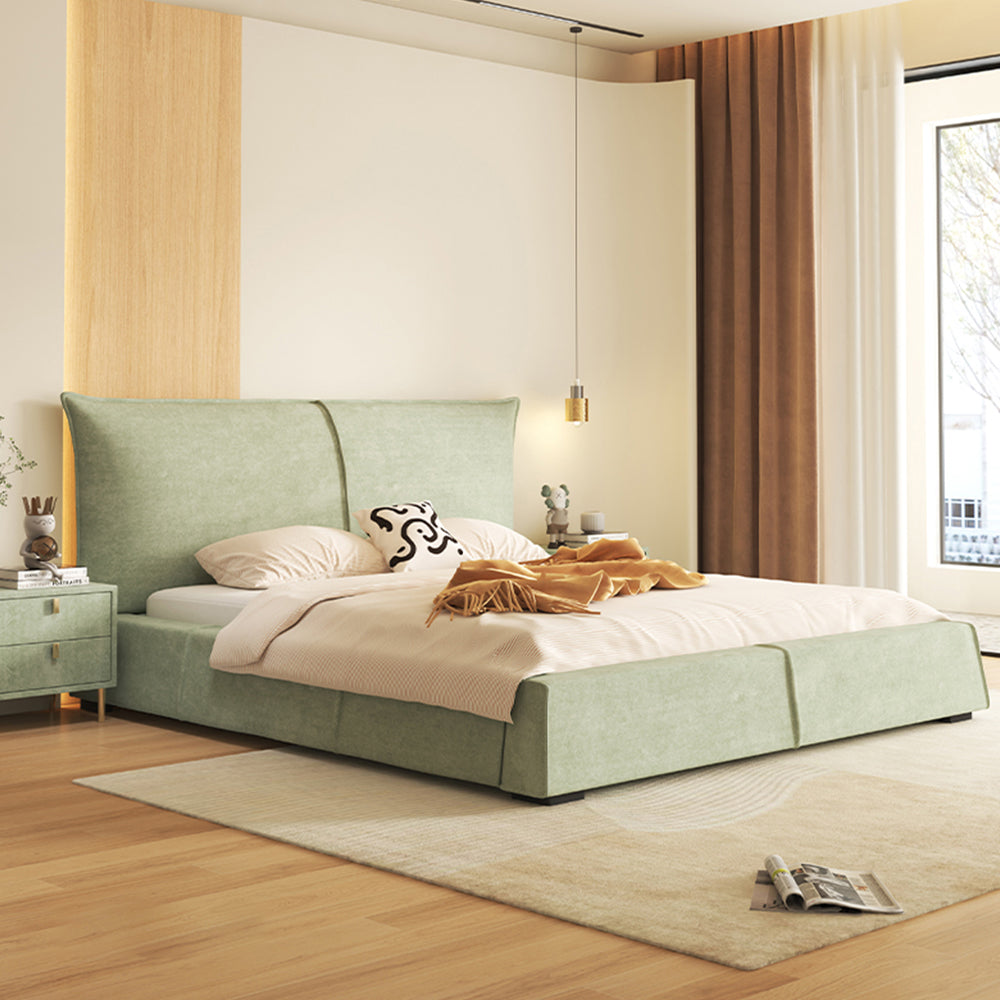 LIVARA SM1020 150/180cm Matte Fabric Sensor Light Bed With Two Bedside Tables