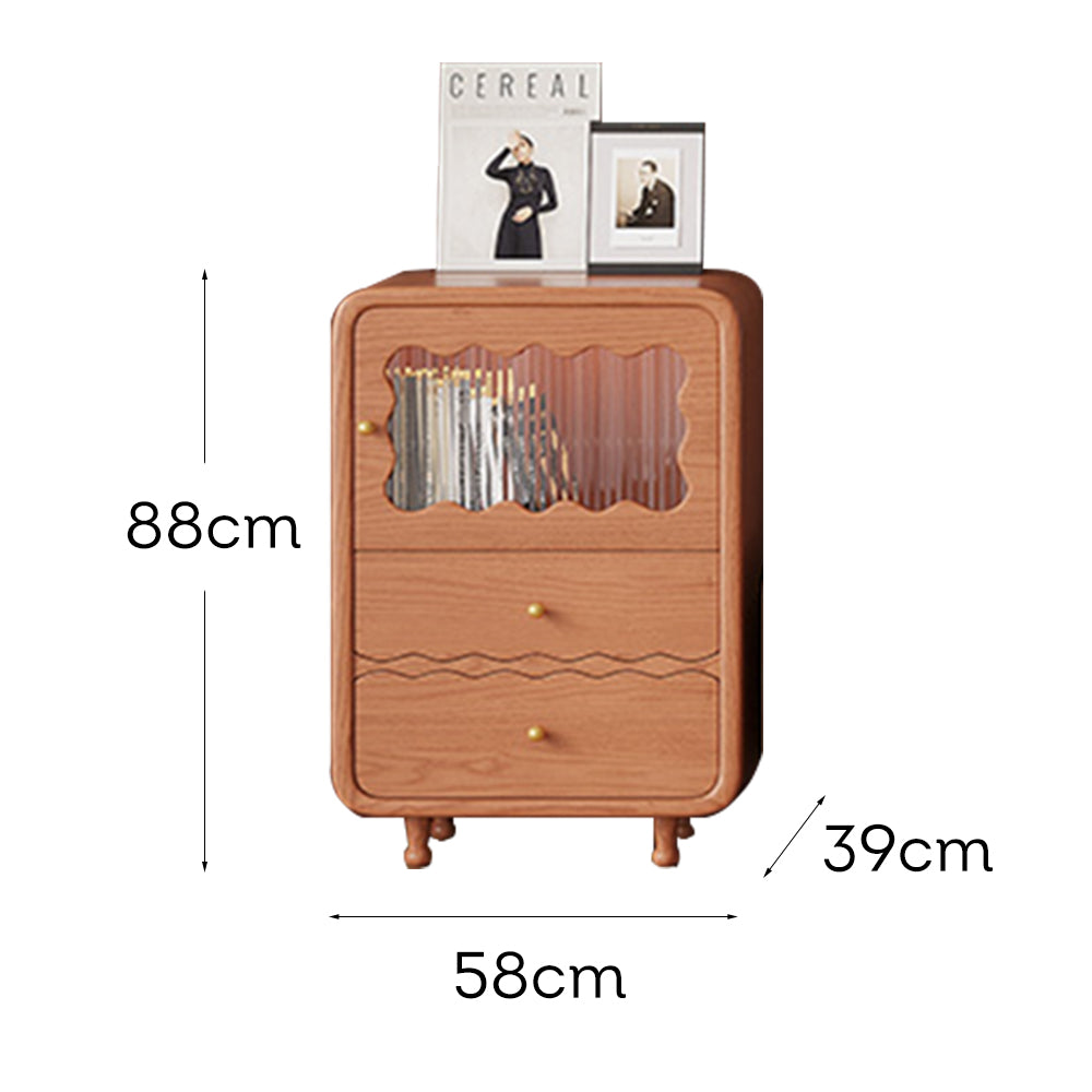 LIVARA Vintage-Style Solid Wood TV Cabinet/Sideboard - Walnut