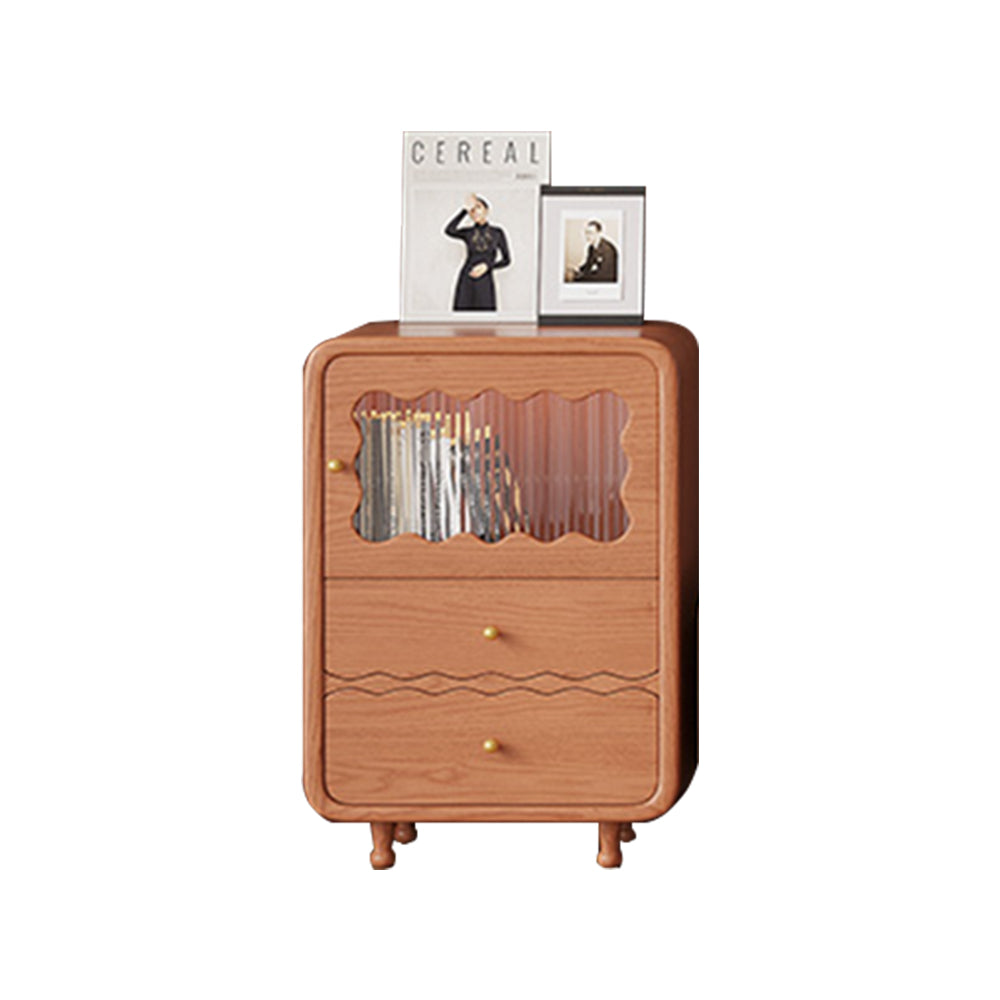 LIVARA Vintage-Style Solid Wood TV Cabinet/Sideboard - Walnut