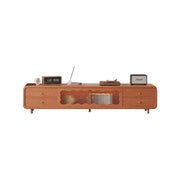 LIVARA Vintage-Style Solid Wood TV Cabinet/Sideboard - Walnut