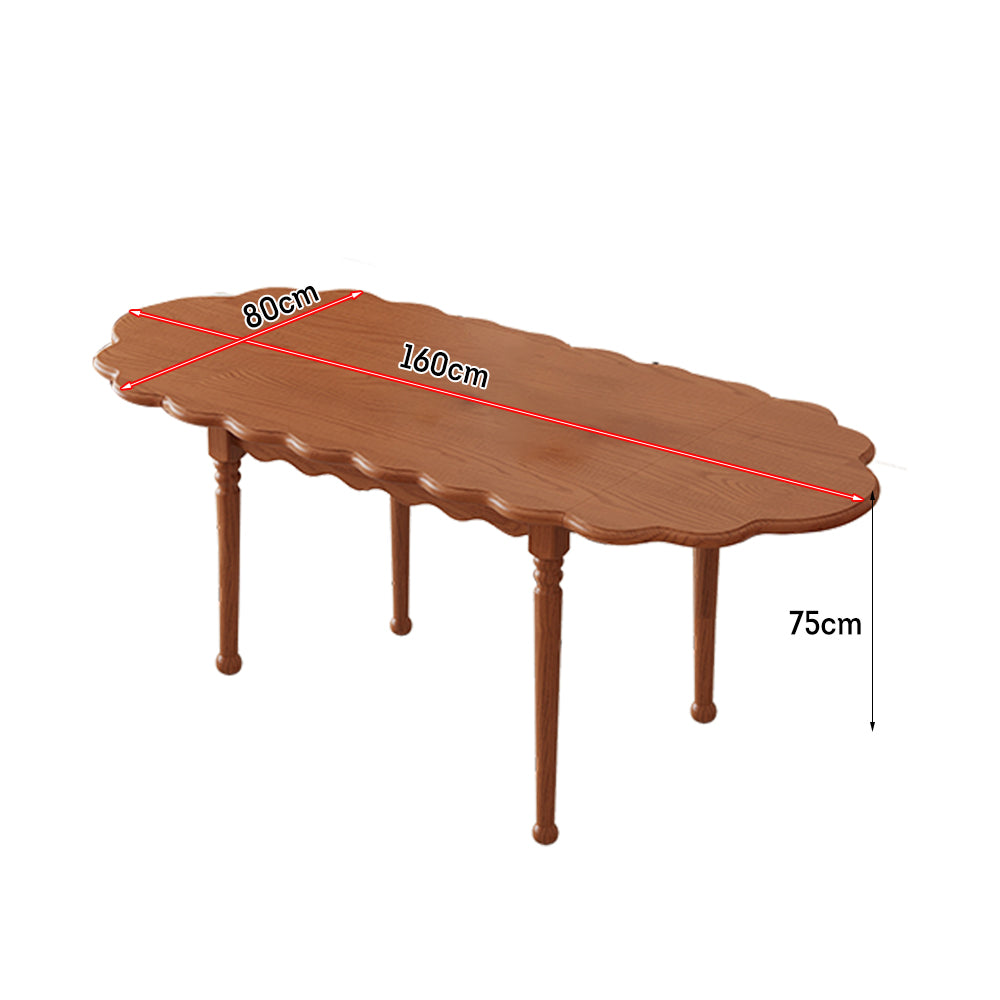 LIVARA 160cm Dining Table and Chair Solid Wood Tabletop