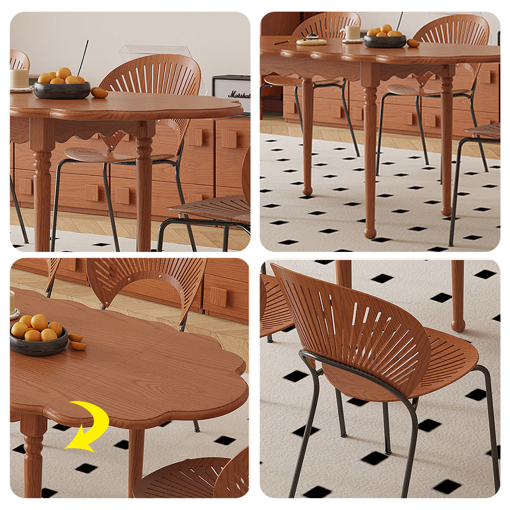 LIVARA 160cm Dining Table and Chair Solid Wood Tabletop