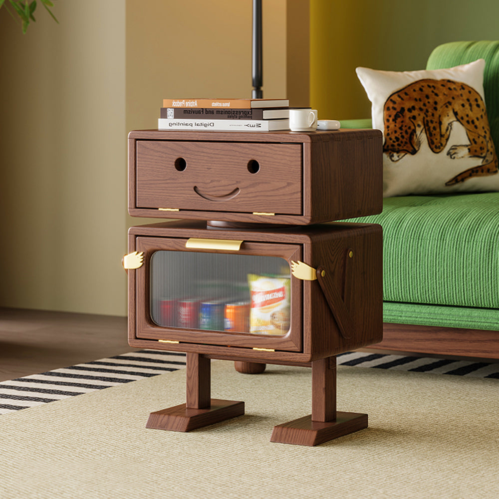 LIVARA Robot Design Sofa Side Table/Bedside Table Stylish Storage Cabinet