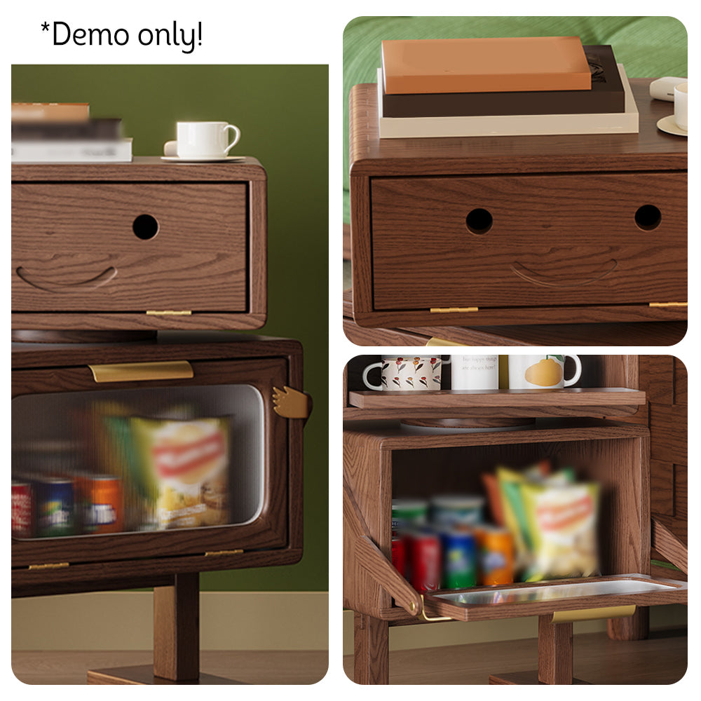 LIVARA Robot Design Sofa Side Table/Bedside Table Stylish Storage Cabinet