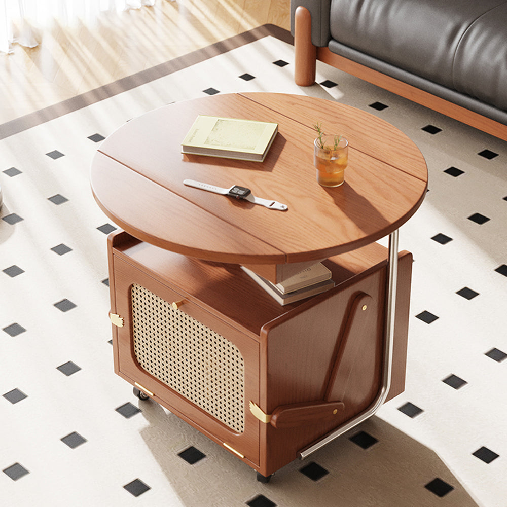 LIVARA Retractable And Foldable Tabletop Coffee Table/Side Table Wine Cabinet