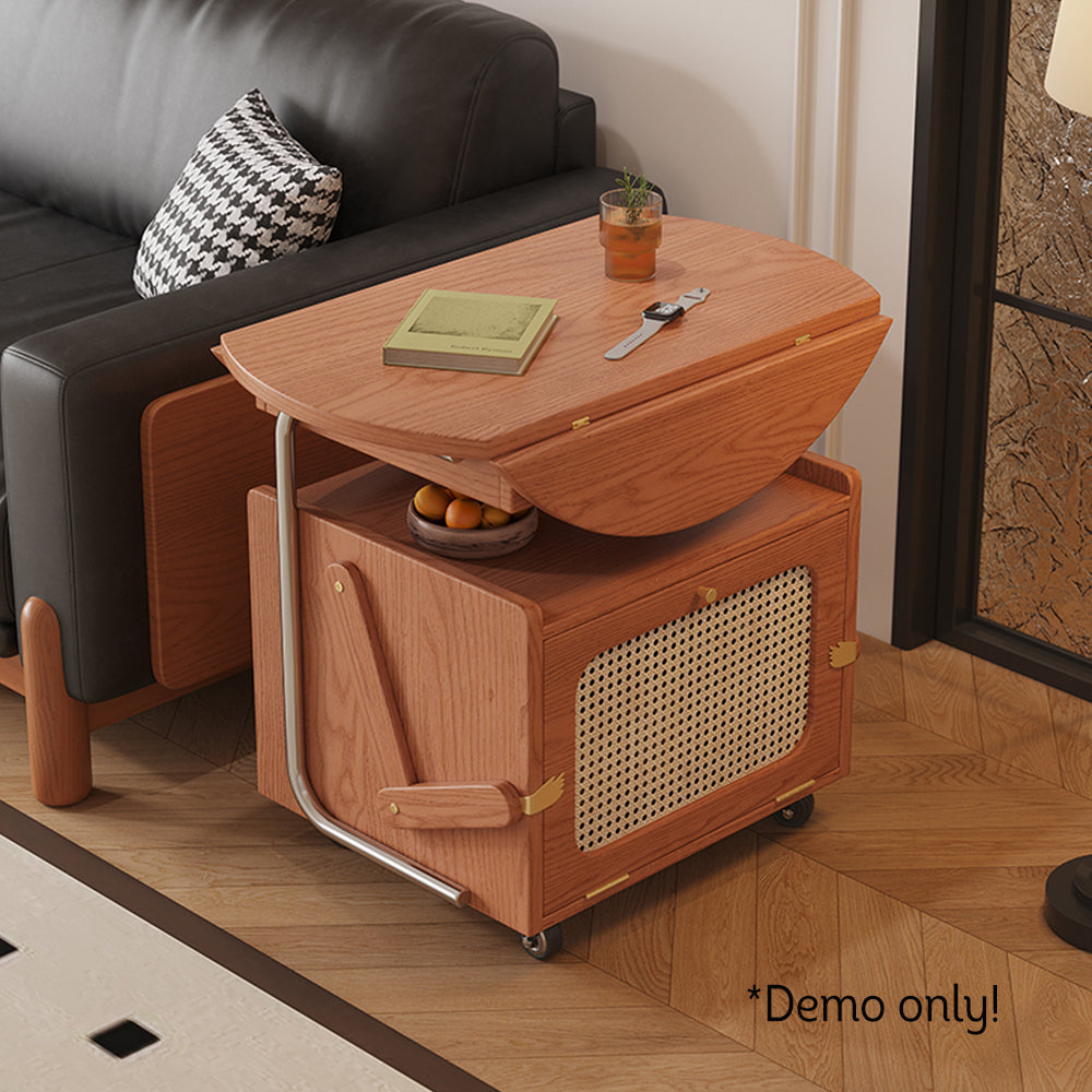 LIVARA Retractable And Foldable Tabletop Coffee Table/Side Table Wine Cabinet