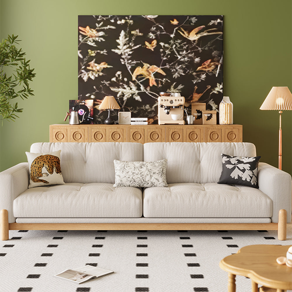 LIVARA 8113 Vintage-style Series 180-280cm Sofa With Throw Pillows