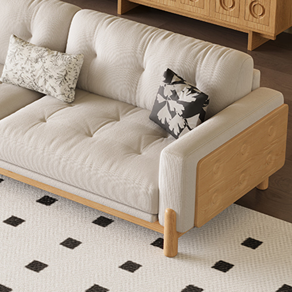 LIVARA 8113 Vintage-style Series 180-280cm Sofa With Throw Pillows