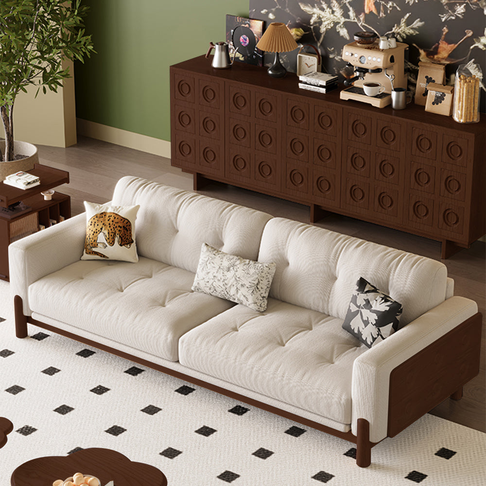 LIVARA 8113 Vintage-style Series 180-280cm Sofa With Throw Pillows