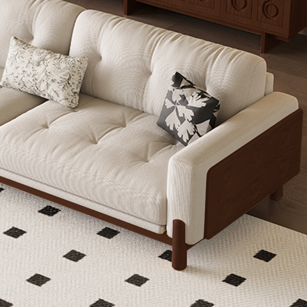 LIVARA 8113 Vintage-style Series 180-280cm Sofa With Throw Pillows