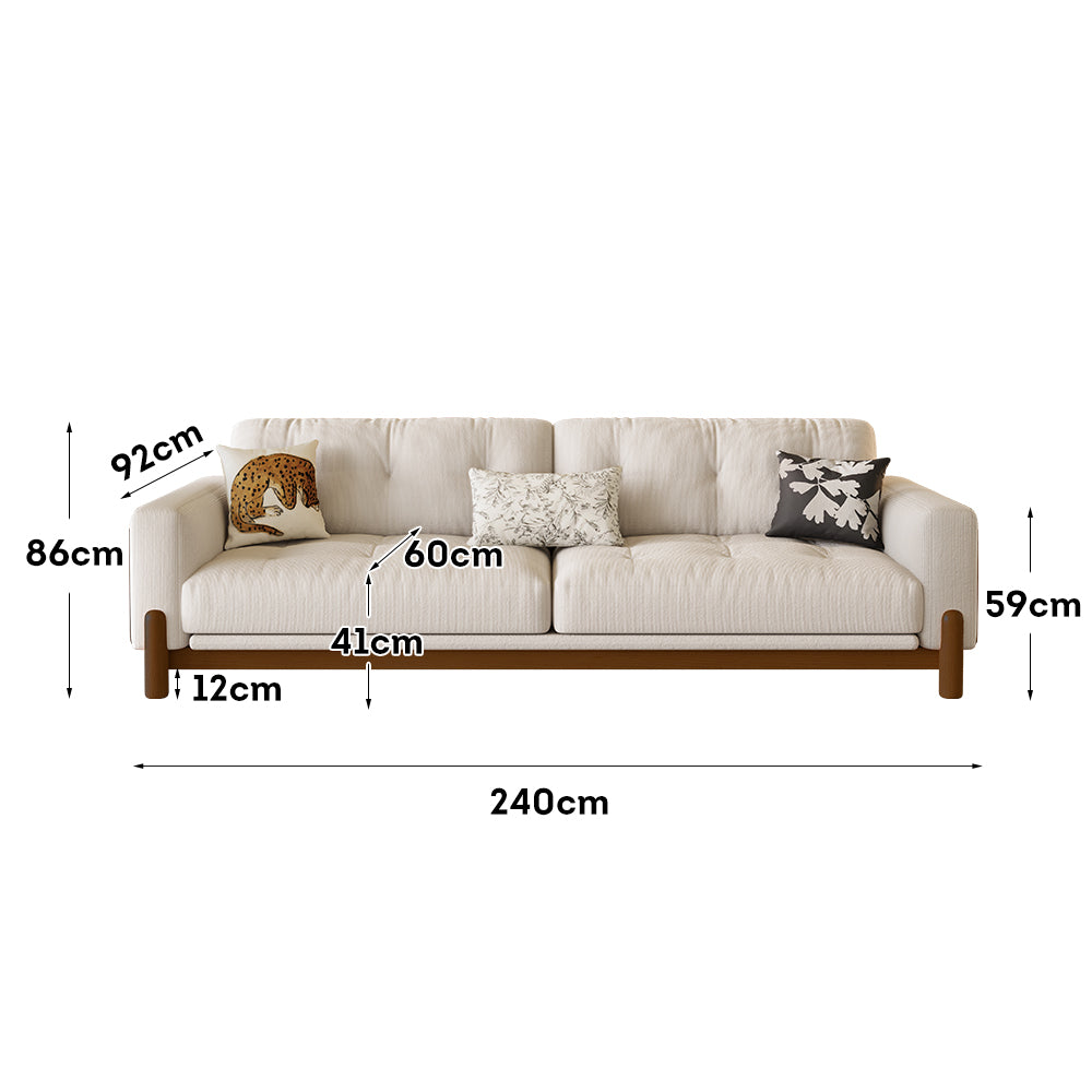 LIVARA 8114 Vintage Style Geometric Design Sofa 180-280cm with Cushions