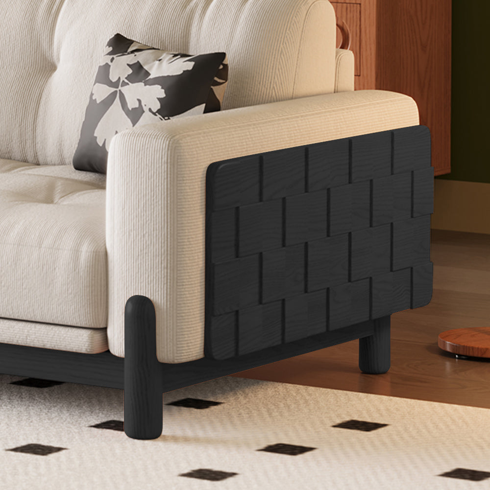 LIVARA 8114 Vintage Style Geometric Design Sofa 180-280cm with Cushions