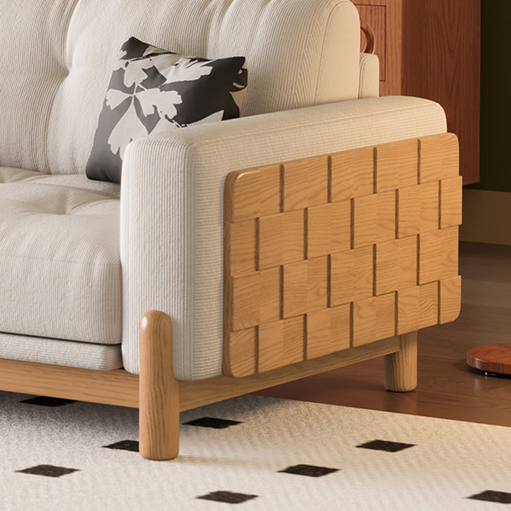 LIVARA 8114 Vintage Style Geometric Design Sofa 180-280cm with Cushions