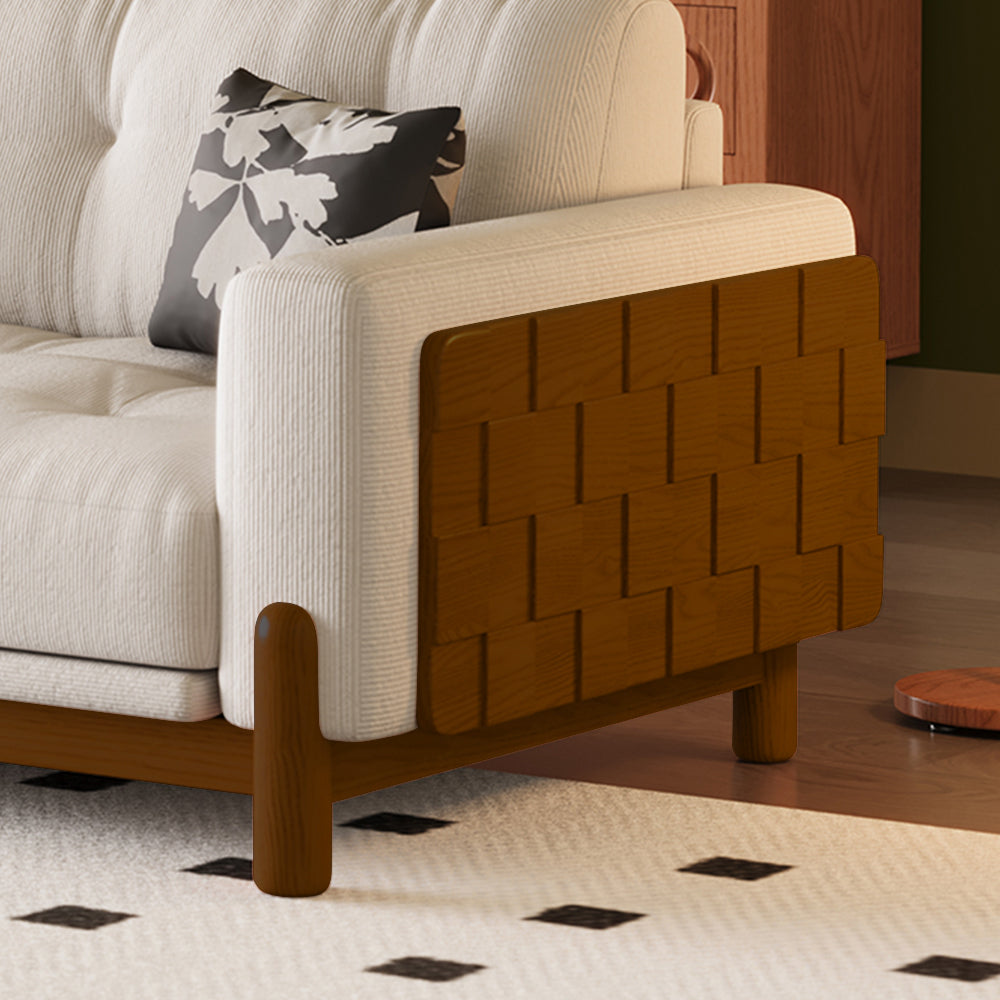 LIVARA 8114 Vintage Style Geometric Design Sofa 180-280cm with Cushions