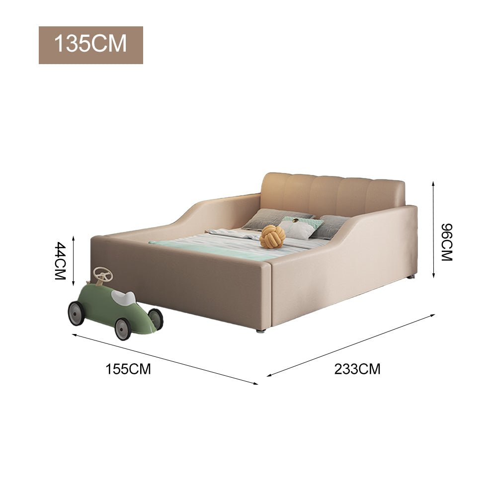 LIVARA SM901 120/135/150/180cm Length Tech Fabric Kids Bed - Beige