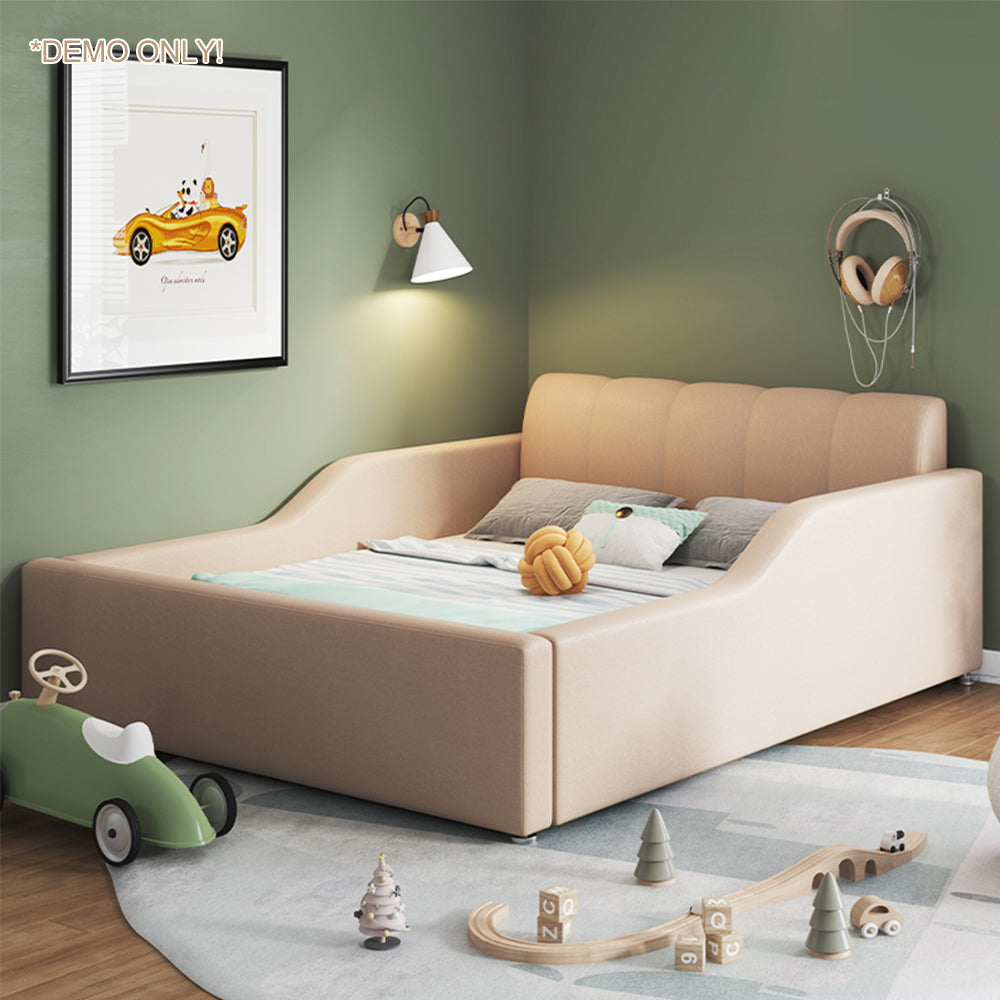 LIVARA SM901 120/135/150/180cm Length Tech Fabric Kids Bed - Beige