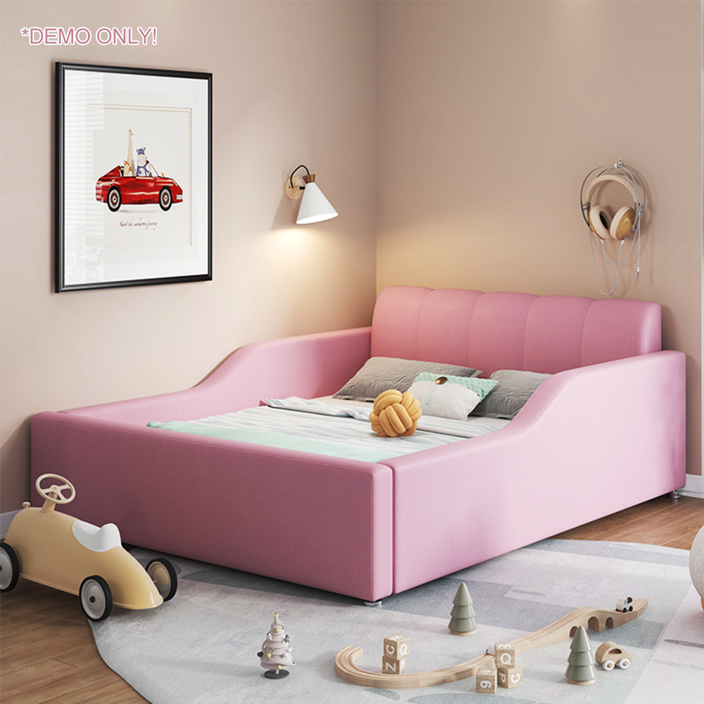 LIVARA SM901 120/135/150/180cm Length Tech Fabric Kids Bed - Pink