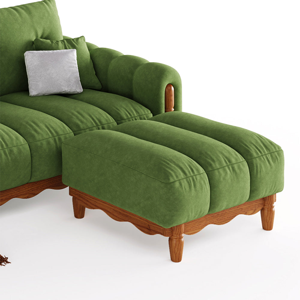 LIVARA 908 Vintage Style Velvet Sofa 180-280cm With Throw Pillows