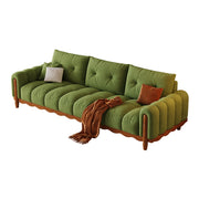 LIVARA 908 Vintage Style Velvet Sofa 180-280cm With Throw Pillows
