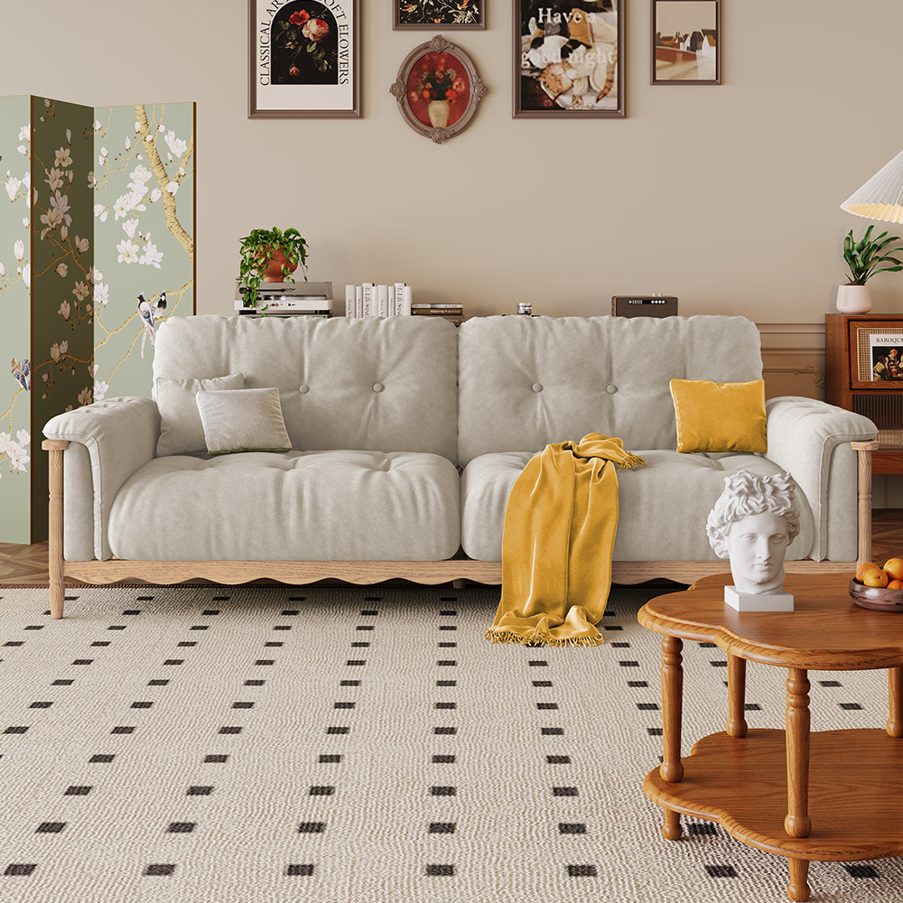 LIVARA 909 180-280cm Vintage Style Velvet Sofa 180-280cm With Cushions