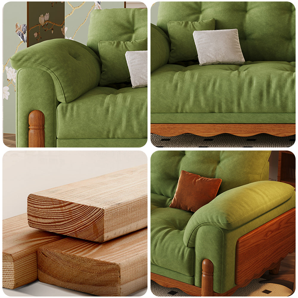 LIVARA 910 180/210/240/280cm Length Velvet Fabric Sofa Solid Wood Frame