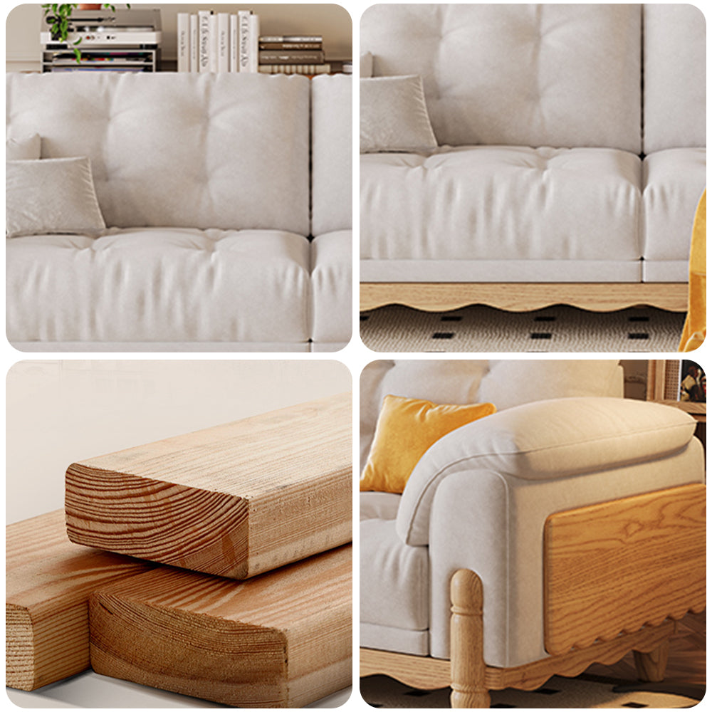 LIVARA 910 180/210/240/280cm Length Velvet Fabric Sofa Solid Wood Frame