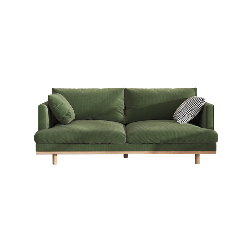 LIVARA HXSF01 Corduroy Fabric Sofa/Footstool Solid Wood Frame