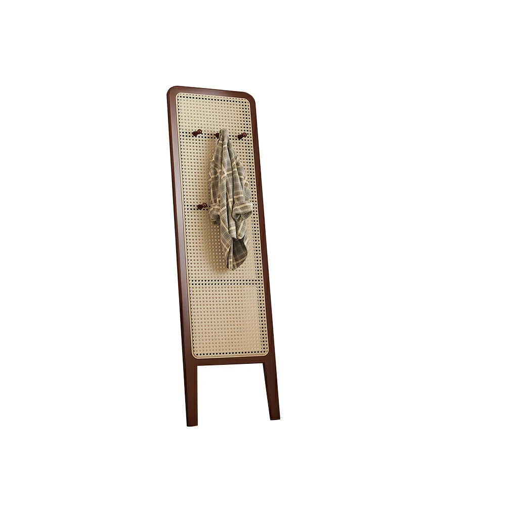 LIVARA Single Panel Freestanding Woven Rattan Bamboo Room Divider with Hooks